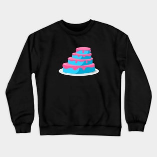 Blue and Pink Cake Crewneck Sweatshirt